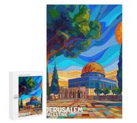 Motif en Vedette : Jerusalem Palestine, 1000 PCS, Puzzle À Exposer, Projet Puzzle du W nd, pour Se Détendre À La Maison sans Écran