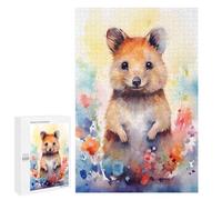 Motif en Vedette : Watercolor Hamster Art Print, 1000 PCS, Puzzle-Image en Bois, Décoration Intérieure De Saison, avec Une Image Décorative Une Fois Terminé