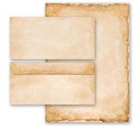 Motif-ensembles de papeterie Antique & Histoire Vieux Papier Histoire, VINTAGE 100 feuilles de papier à lettres et 100 enveloppes DIN LONG sans fenêtre | Paper-Media