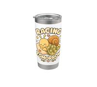Motif escargot course demain Gobelet isotherme en acier inoxydable double paroi