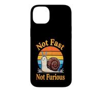 Motif Escargot Mignon Not Fast Not Furious pour Les Amoureux des Animaux Coque pour iPhone 14 Plus