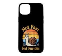 Motif Escargot Mignon Not Fast Not Furious pour Les Amoureux des Animaux Coque pour iPhone 15 Plus
