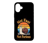 Motif Escargot Mignon Not Fast Not Furious pour Les Amoureux des Animaux Coque pour iPhone 16 Plus