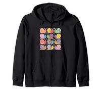 Motif escargots colorés Pastel, Arc-en-Ciel, cœurs, quadrillage Sweat à Capuche