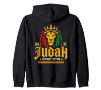 Motif éthiopien Rasta de la Couronne du Lion de Juda Sweat à Capuche