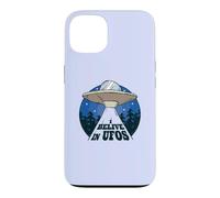 Motif étranger avec Faisceau mystérieux et Amusant de Croire aux OVNIS Coque pour iPhone 13