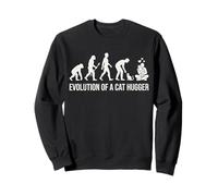 Motif évolution d'un Chat Hugger Funny Feline Silhouette Sweatshirt