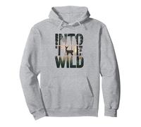 Motif Exploration Sauvage et Nature Sweat à Capuche, Unisexe pour Adultes, Gris Chiné, XXL