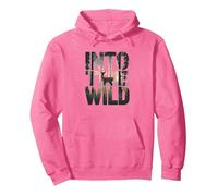 Motif Exploration Sauvage et Nature Sweat à Capuche, Unisexe pour Adultes, Rose Vif, XL