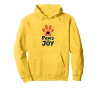 Motif Fantaisie Paws for Joy pour Les Amoureux des Animaux Sweat à Capuche, Unisexe pour Adultes, Citron, L