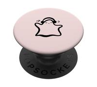 Motif fantôme Mignon écoutant de la Musique pour Halloween PopSockets PopGrip Adhésif