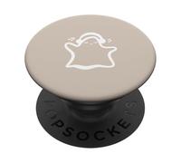 Motif fantôme Mignon écoutant de la Musique pour Halloween PopSockets PopGrip Adhésif