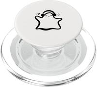 Motif fantôme Mignon écoutant de la Musique pour Halloween PopSockets PopGrip pour MagSafe