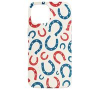 Motif Fer à Cheval Patriotique Western Horse USA 4 Juillet Coque pour iPhone 15
