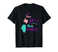 Motif Fille fière Juste Une Fille du Texas dans Un Monde de l'Illinois T-Shirt