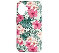 Motif fleurs d'hibiscus tropicales pour vacances d'été Coque pour iPhone 16