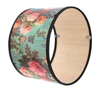 Motif Floral Abat-jour E27 en Bambou et Métal pour Lampe | Style Floral Créatif, Léger et Compact, Protège la Source, pour Chambre et Présent de Crémaillère