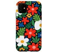 Motif Floral Abstrait coloré découpé Style Art Coque pour iPhone 11