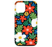 Motif Floral Abstrait coloré découpé Style Art Coque pour iPhone 12/12 Pro