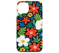 Motif Floral Abstrait coloré découpé Style Art Coque pour iPhone 13