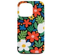 Motif Floral Abstrait coloré découpé Style Art Coque pour iPhone 13 Pro