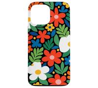 Motif Floral Abstrait coloré découpé Style Art Coque pour iPhone 13 Pro Max