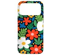 Motif Floral Abstrait coloré découpé Style Art Coque pour iPhone 17 Pro Max