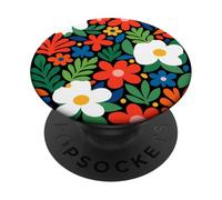 Motif Floral Abstrait coloré découpé Style Art PopSockets PopGrip Adhésif