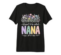 Motif Floral « Blessed to be Called Nana » T-Shirt Haut de Gamme
