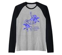 Motif Floral Bleu - Construire Un bel Avenir Manche Raglan