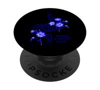 Motif Floral Bleu - Construire Un bel Avenir PopSockets PopGrip Adhésif