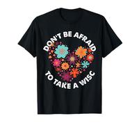 Motif floral coloré en forme de cœur T-Shirt