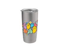 Motif floral coloré pour la fête des pères Gobelet isotherme en acier inoxydable double paroi