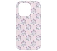 Motif Floral dans Un Style Indien Rose Pastel Coque pour iPhone 15 Pro