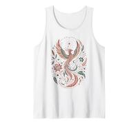 Motif Floral de Fantaisie céleste en Forme d'oiseau phénix de Boho Débardeur