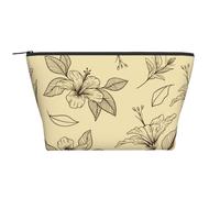 Motif Floral de Fleurs rétro Vintage, Trousse de Toilette Trousse de Maquillage Sac à cosmétiques Trousse de Toilette de Voyage Portable