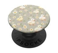 Motif Floral de Jardin printanier et Marguerite caneton PopSockets PopGrip Adhésif