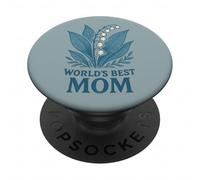 Motif Floral de muguet de la Meilleure Maman du Monde PopSockets PopGrip Adhésif