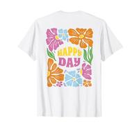 Motif floral d'été rétro Happy Day T-Shirt