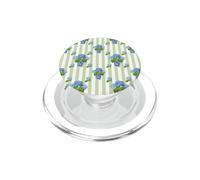 Motif Floral Hortensia Bleu et Vert Grandmillennial PopSockets PopGrip pour MagSafe