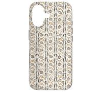Motif Floral Indien en Marron et crème Coque pour iPhone 17