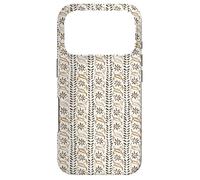 Motif Floral Indien en Marron et crème Coque pour iPhone 17 Pro