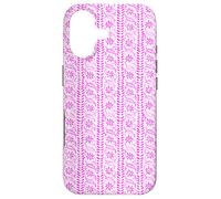 Motif Floral Indien en Rose Vif Coque pour iPhone 17
