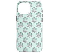 Motif Floral Indien Pastel Menthe et Rose Coque pour iPhone 16 Pro Max