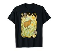 Motif Floral Kiwi Art Nouveau T-Shirt Graphique avec Valeur