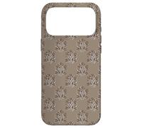 Motif Floral Marron et Marron Clair Style Indien Coque pour iPhone 17 Pro Max