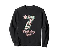 Motif Floral Papillon 7ème Anniversaire Sweatshirt