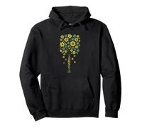Motif Floral pour Les Musiciens Amateurs de Musique et Les créatifs Sweat à Capuche