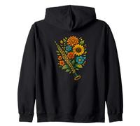 Motif Floral pour Les Musiciens Amateurs de Musique et Les créatifs Sweat à Capuche