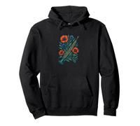 Motif Floral pour Les Musiciens Amateurs de Musique et Les créatifs Sweat à Capuche